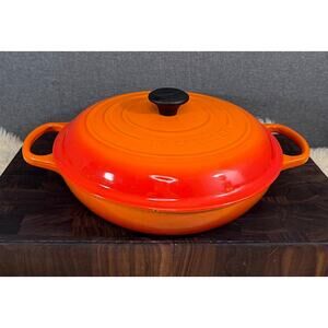 Le Crueset Signature Brasier in Flame 3.5 Quart with Box